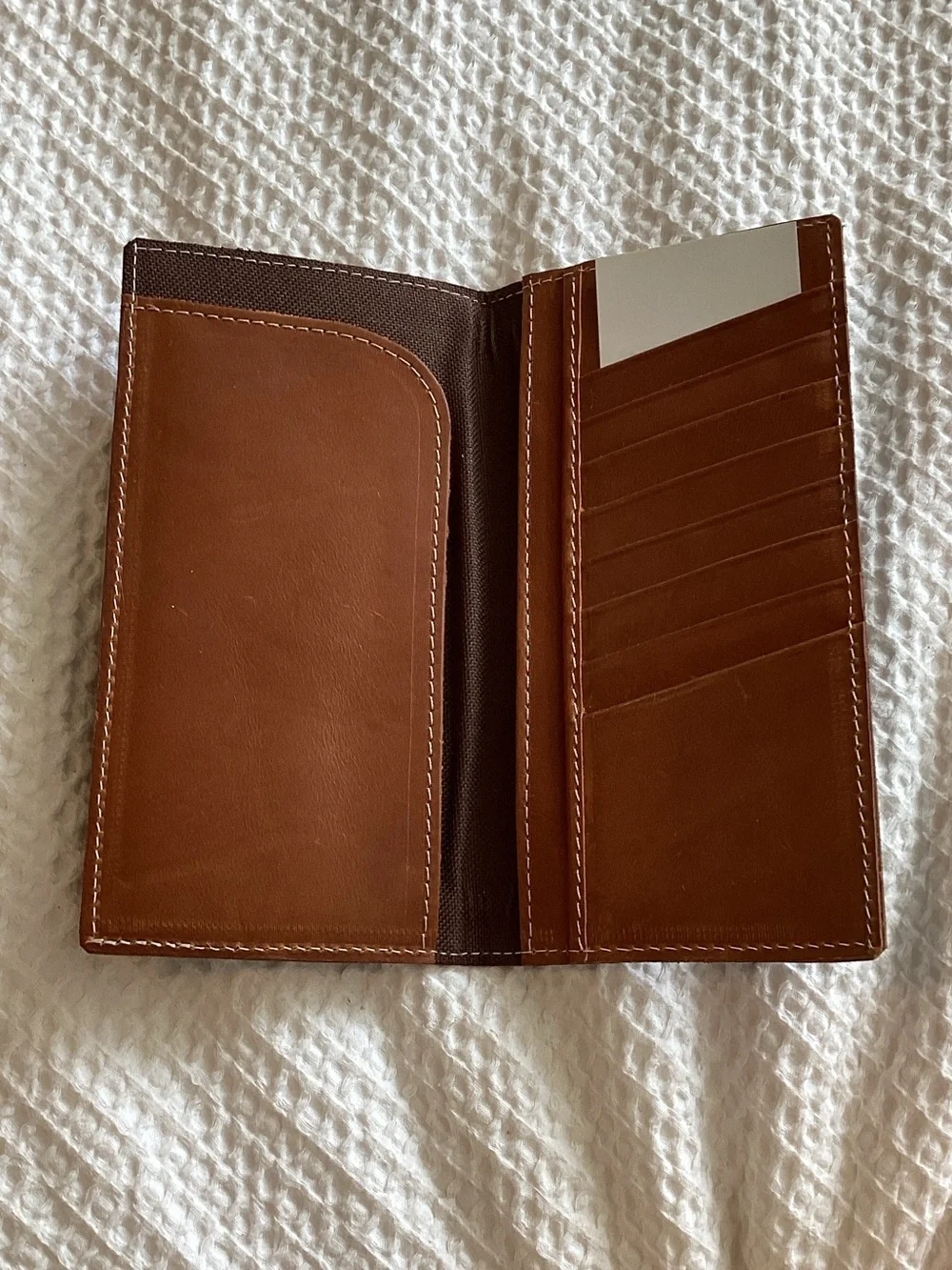 Men's Brown Hair-on Leather Western Wallet with Horse Emblem